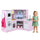 inQ Boutique - Interactive Kids Play Kitchen with Ice Maker & Chalkboard, Corner Design Pretend Cooking Set with Realistic Sound Effects-Pink