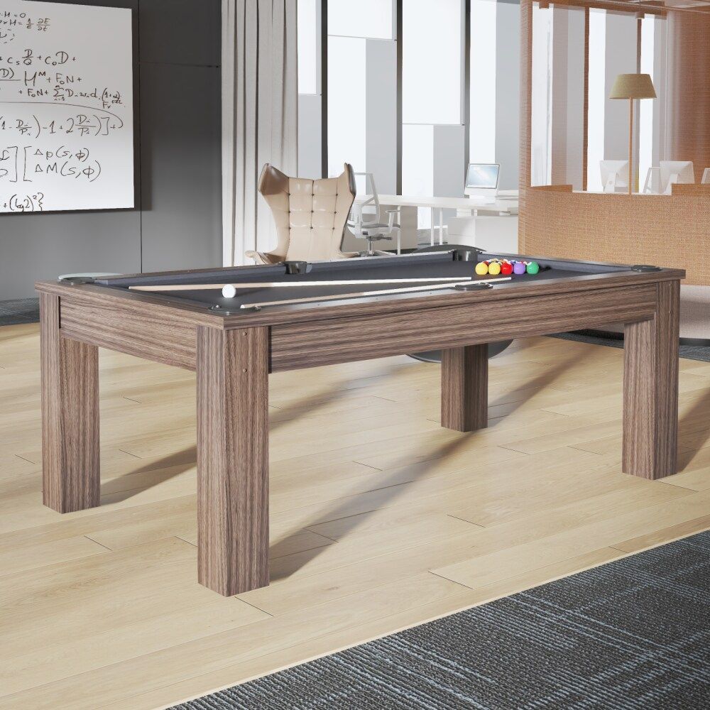 4 Supply - 7ft 3-in-1 Multi-Functional Pool Table with Benches (Pool Table + Ping Pong Table + Dining Table)