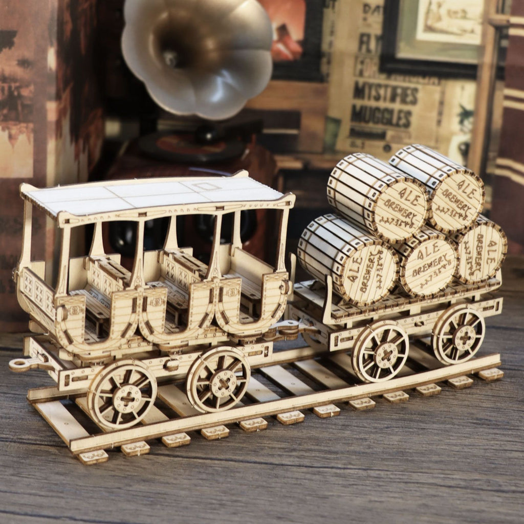 Music Park - 3D Wooden Puzzles Wine Truck Model Kits Brainteaser and Puzzle for Christmas Birthday Gifts