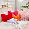 Bright Living - Hot Pink Bow Pillow, Soft Bow Decorative Pillows with Faux Rabbit Fur, Cute 16'' Bow Throw Pillows, Aesthetic Home Decor Bow Shaped Plush Pillow for Bedroom Sofa Couch