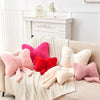 Bright Living - Lavender Bow Pillow,12'' Bow Decorative Pillows with Faux Rabbit Fur,Soft Bow Throw Pillows Aesthetic Bow Shaped Pillow for Bed Sofa Couch Home Decor