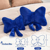Bright Living - Bow Pillow, Soft Bow Decorative Pillows with Faux Rabbit Fur, Cute Bow Throw Pillows, Aesthetic Home Decor Bow Shaped Plush Pillow for Bedroom Sofa Couch (Royal Blue, Small-12 Inch)