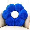 Bright Living - Flower Pillow Cute Decorative Throw Pillow with Faux Rabbit Fur Soft Daisy Plush Floor Cushion Aesthetic Flower Shaped Pillow Home Decor for Bed Sofa Couch (Royal Blue, 14.9 Inch)