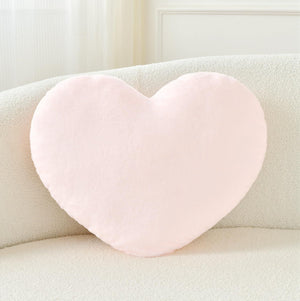 Bright Living - Heart Pillow Cute Fuzzy Pillows Throw Pillows for Bed Livingroom Home Decor Cushion Decorative Aesthetic Preppy Pillows Pink2,Small 13''x10''