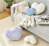 Bright Living - Heart Pillow Cute Fuzzy Pillows Throw Pillows for Bed Livingroom Home Decor Cushion Decorative Aesthetic Preppy Pillows Pink2,Small 13''x10''