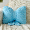 Bright Living - Bow Pillow, Decorative Bow Pillows with Soft Plush for Couch Bed, Bow Shaped Throw Pillow Room Decor for Bedroom, Bow Decorative Pillow for Living Room (Blue, Large-16 Inches)