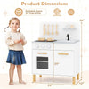 inQ Boutique - White Kids Interactive Wooden Kitchen Playset with Realistic Lights & Sounds