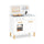 inQ Boutique - White Kids Interactive Wooden Kitchen Playset with Realistic Lights & Sounds