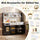 inQ Boutique - Kids Wooden Play Kitchen with Realistic Lights & Sounds, Pretend Ice Maker & Storage for Toddlers Age 3+ - Black