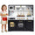 inQ Boutique - Kids Wooden Play Kitchen with Realistic Lights & Sounds, Pretend Ice Maker & Storage for Toddlers Age 3+ - Black