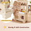 inQ Boutique - Kids Wooden Play Kitchen with Realistic Lights & Sounds, Pretend Ice Maker & Accessories for Toddlers