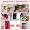 inQ Boutique - White Dual-Sided Kids Play Kitchen with Water Dispenser and Range Hood for 3+ Years Old