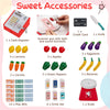 inQ Boutique - Red Wooden Kids Supermarket Playset with Vending Machine, 90.17×78.74×104.14cm Grocery Store Toy with Shopping Cart for 3+