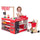 inQ Boutique - Red Wooden Kids Supermarket Playset with Vending Machine, 90.17×78.74×104.14cm Grocery Store Toy with Shopping Cart for 3+
