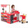 inQ Boutique - Red Wooden Kids Supermarket Playset with Vending Machine, 90.17×78.74×104.14cm Grocery Store Toy with Shopping Cart for 3+