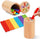 Bright Living - Montessori Toys, Fine Motor Skills Toys Old Wooden Color Sorting Stacking Toy Boys Girls Educational Gift Kids Birthday