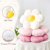Bright Living - White Flower Plush Throw Pillow, Cute Decorative Flower Shaped with Faux Rabbit Fur, 14.9'' Soft Throw Pillow for Bedroom Living Room