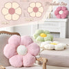 Bright Living - Pink Flower Pillow, Cute Decorative Flower Shaped Throw Pillow with Faux Rabbit Fur, 14.9'' Soft Flower Plush Throw Pillow Floor Pillows Room DÃ©cor for Bedroom Living Room