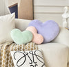 Bright Living - Heart Pillow Cute Fuzzy Pillows Throw Pillows for Bed Livingroom Home Decor Cushion Decorative Aesthetic Preppy Pillows Purple,Large 19''x15''