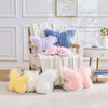 Bright Living - Butterfly Pillow Yellow Decorative Pillows 15'' Butterfly Shaped Cute Throw Pillows with Lace Aesthetic Bow Plush Cushion for Room Decor Bed Sofa Couch