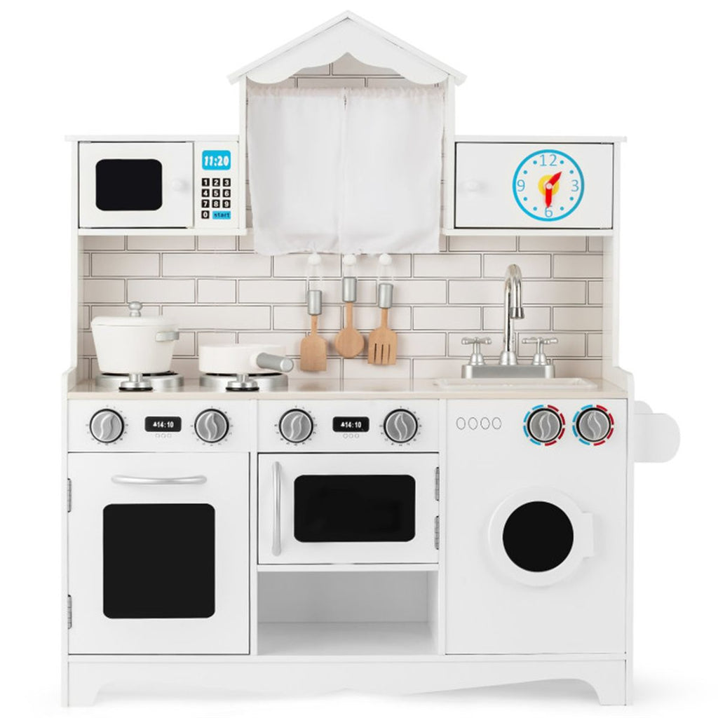 inQ Boutique - Kitchen Toy Wooden Kids Kitchen with Washing Machine