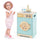 inQ Boutique - Blue Kids Wooden Toy Washing Machine Playset, Realistic Rotating Wheel & Removable Sink