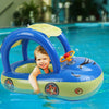 Eggracks by Global Phoenix - Baby Inflatable Pool Float Car Shaped Toddler Swimming Float Boat Pool Toy Infant Swim Ring Pool with Sun Protection Canopy for 1-3 Year-Old Kids Infant Toddlers