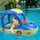 Eggracks by Global Phoenix - Baby Inflatable Pool Float Car Shaped Toddler Swimming Float Boat Pool Toy Infant Swim Ring Pool with Sun Protection Canopy for 1-3 Year-Old Kids Infant Toddlers