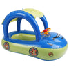 Eggracks by Global Phoenix - Baby Inflatable Pool Float Car Shaped Toddler Swimming Float Boat Pool Toy Infant Swim Ring Pool with Sun Protection Canopy for 1-3 Year-Old Kids Infant Toddlers