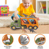 willsea - Toy Dinosaur for 2 3 4 Years Old Boys and Girls;  Car Transport Truck with Sound and Light;  6 Pack of 5'' Dinosaur Toys;  Educational Realistic Dinosaur Play Set