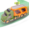 willsea - Toy Dinosaur for 2 3 4 Years Old Boys and Girls;  Car Transport Truck with Sound and Light;  6 Pack of 5'' Dinosaur Toys;  Educational Realistic Dinosaur Play Set