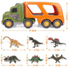 willsea - Toy Dinosaur for 2 3 4 Years Old Boys and Girls;  Car Transport Truck with Sound and Light;  6 Pack of 5'' Dinosaur Toys;  Educational Realistic Dinosaur Play Set