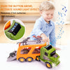 willsea - Toy Dinosaur for 2 3 4 Years Old Boys and Girls;  Car Transport Truck with Sound and Light;  6 Pack of 5'' Dinosaur Toys;  Educational Realistic Dinosaur Play Set