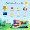 Yeah Depot - 7 in 1 Inflatable Bounce House, Bouncy House with Ball Pit for Kids Indoor Outdoor Party Family Fun, Obstacles, Toddler Jump Bouncy Castle with Ball Pit for Birthday Party Gifts
