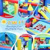 Yeah Depot - 7 in 1 Inflatable Bounce House, Bouncy House with Ball Pit for Kids Indoor Outdoor Party Family Fun, Obstacles, Toddler Jump Bouncy Castle with Ball Pit for Birthday Party Gifts