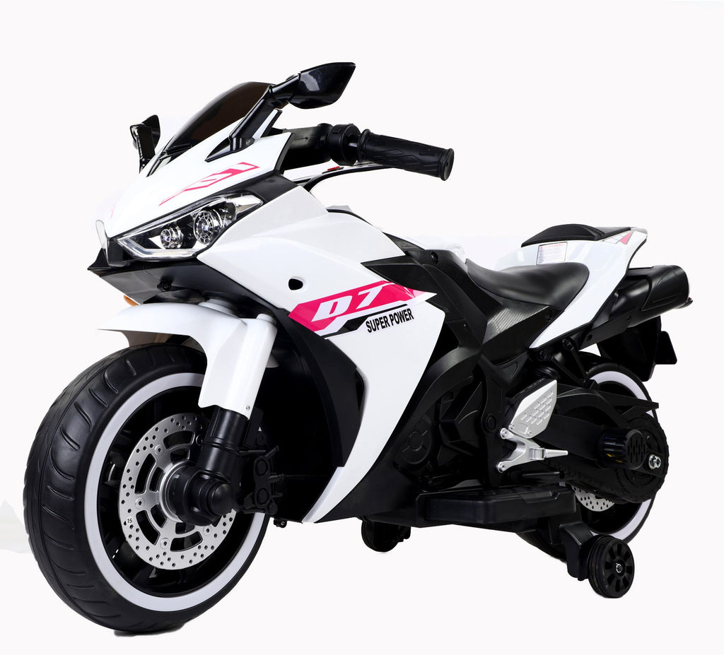 Yeah Depot - Tamco Electric motorcycle/ 12V Kids toys motorcycle/Kids electric car/electric ride on toys for 3 4 5 6 years Boys Girls with Training Wheels/manual throttle/ drive by hand/Lightting wheels