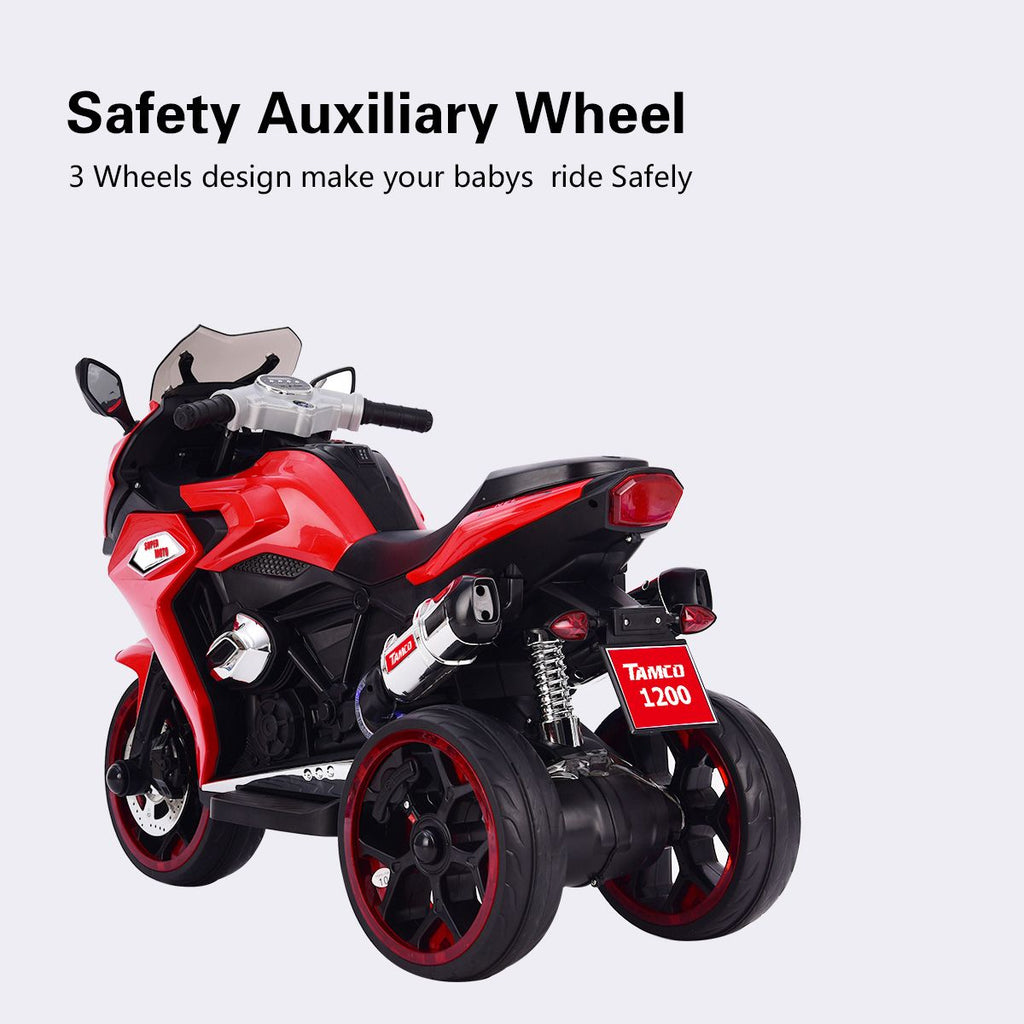 Yeah Depot - TAMCO 12V Kids Electric motorcycle ,ride on motorcycle,Three lighting wheels Kids electric toys BoysGirls Motorcycle, Children Battery Motor Bikes Rechargeable 3 Wheels Ride on Electric Motorcycle