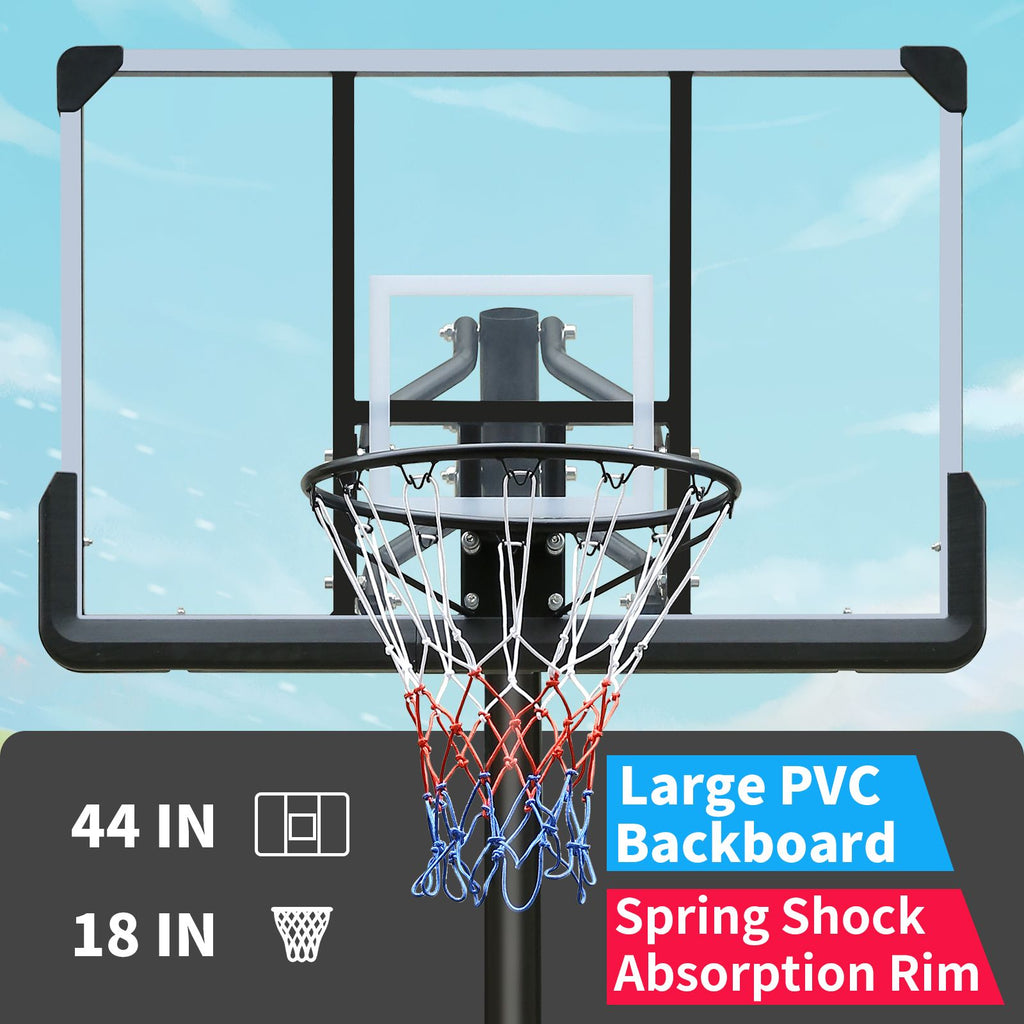 Yeah Depot - Use for Outdoor Height Adjustable 7.5 to 10ft Basketball Hoop 44 Inch Backboard Portable Basketball Goal System with Stable Base and Wheels