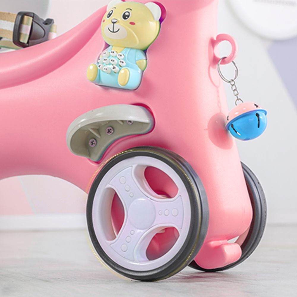 Yeah Depot - Rocking Horse for Toddlers , Balance Bike Ride On Toys with Push Handle, Backrest and Balance Board for Baby Girl and Boy, Unicorn Kids Riding Birthday (Pink)