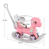 Yeah Depot - Rocking Horse for Toddlers , Balance Bike Ride On Toys with Push Handle, Backrest and Balance Board for Baby Girl and Boy, Unicorn Kids Riding Birthday (Pink)