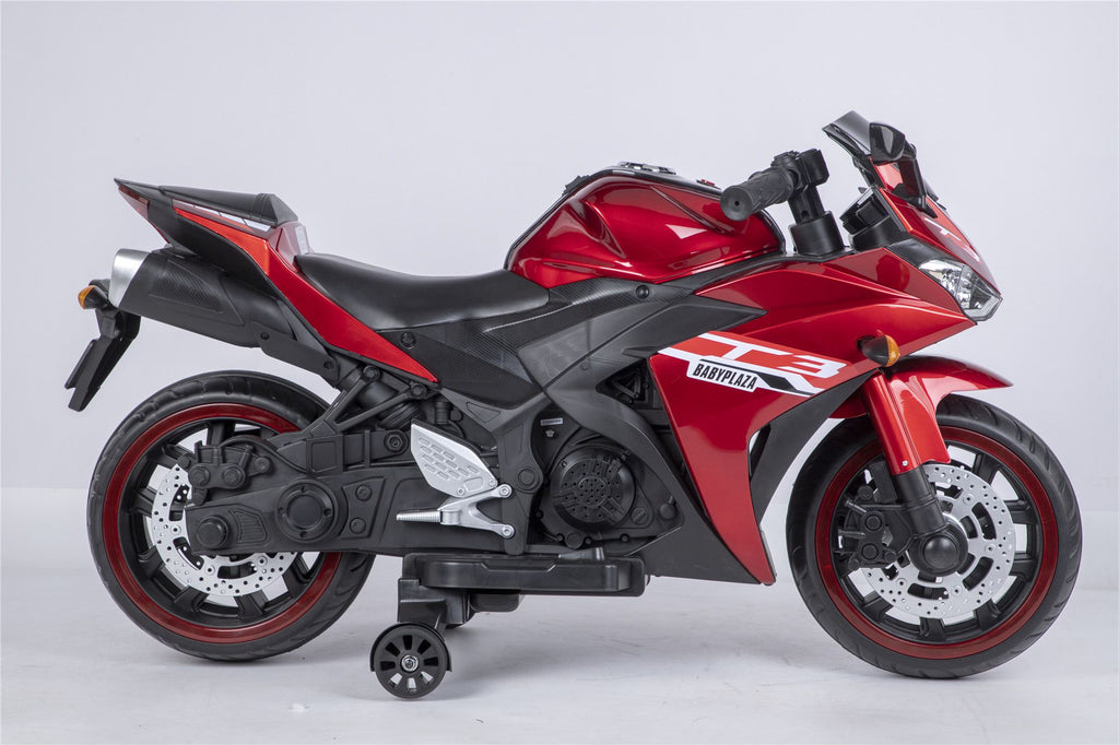 Yeah Depot - TAMCO kids motorcycle 12V motorcycle for kids 3 4 5 6 years Boys Girls 12v7ah kids motorcycle ride on toy with Training Wheels/manual throttle/ drive by hand /Lightting wheels