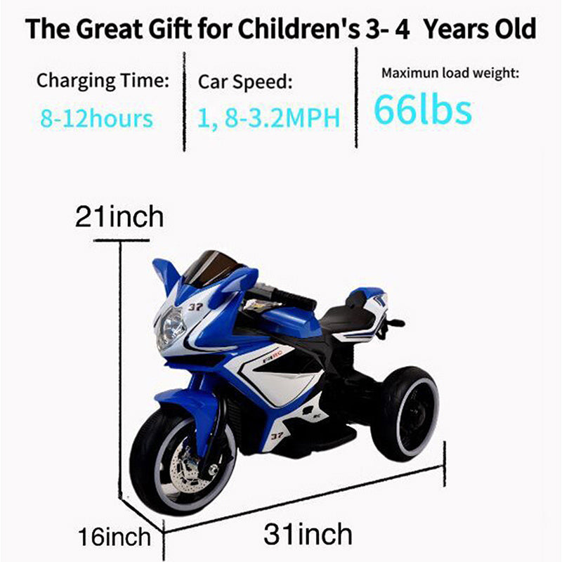 Yeah Depot - 6V Kids Electric motorcycle/ Small Kids toys motorcycle/Kids electric car/electric ride on motorcycle for 3-4 years boys