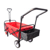 Yeah Depot - folding wagon Collapsible Outdoor Utility Wagon, Heavy Duty Folding Garden Portable Hand Cart, Drink Holder, Adjustable Handles