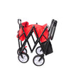 Yeah Depot - folding wagon Collapsible Outdoor Utility Wagon, Heavy Duty Folding Garden Portable Hand Cart, Drink Holder, Adjustable Handles