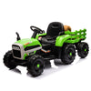Yeah Depot - Ride on Tractor with Trailer,12V Battery Powered Electric Tractor Toy w/Remote Control,electric car for kids,Three speed adjustable,Power display, USB,MP3 ,Bluetooth,LED light,Two-point safety belt