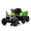 Yeah Depot - Ride on Tractor with Trailer,12V Battery Powered Electric Tractor Toy w/Remote Control,electric car for kids,Three speed adjustable,Power display, USB,MP3 ,Bluetooth,LED light,Two-point safety belt