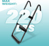 Yeah Depot - Simple Deluxe Trampoline Ladder with Horizontal Wide Steps Skid-Proof Steps Simple Deluxe 12FT 14FT Trampoline Stairs Accessories, Universal Hook UV Treated Steel 220 lbs, Trampoline Parts Black