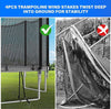 Yeah Depot - Simple Deluxe Trampoline for Kids with Safety Enclosure Net Wind Stakes 12FT Simple Deluxe 400LBS Weight Capacity Outdoor Backyards Trampolines with Non-Slip Ladder for Children Adults Family, Black
