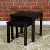 Yeah Depot - 2-Piece Eucalyptus Nesting Table Set, Espresso