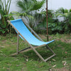 Yeah Depot - Beach Sling Patio Chair Set of 2,Wooden Folding Outdoor Chairs for Outside 3 Level Height Adjustable, Portable Reclining Beach Chair